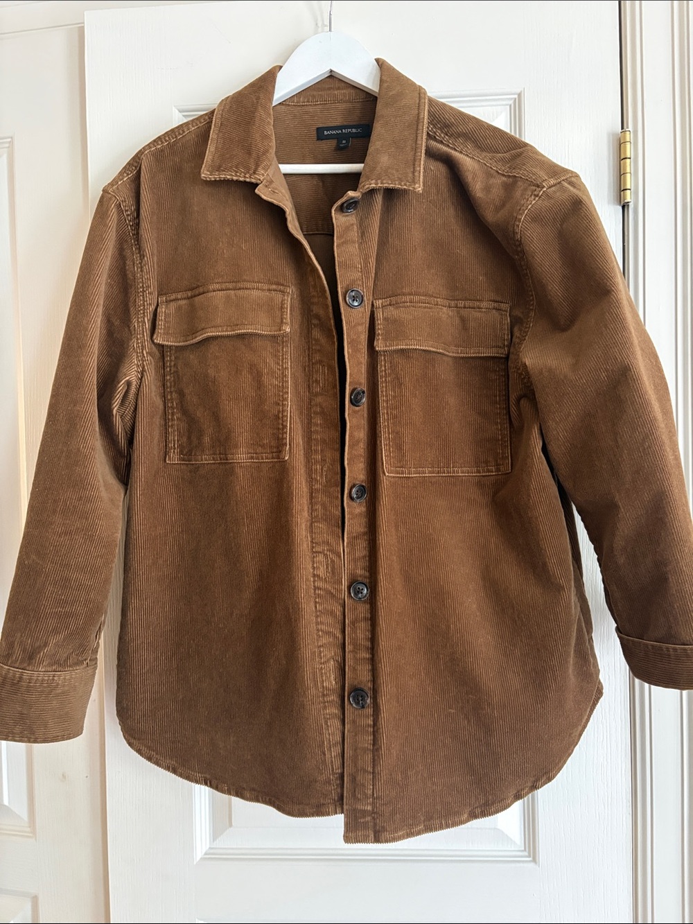 Banana Republic Brown Corduroy Button-Down Shirt Jacket Shacket
